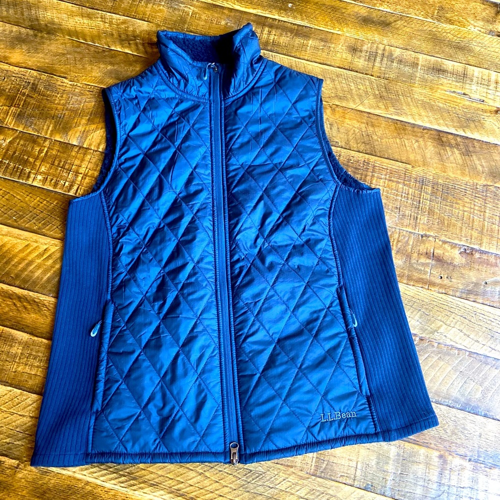 🆕 L.L.Bean Fleece-lined Fitness Vest Carbon Blue